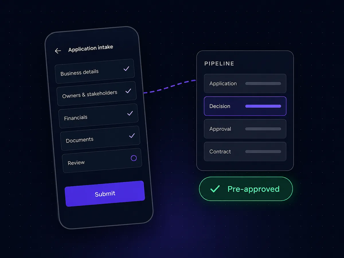 Tarabut One application intake: a public journey feeding a live origination pipeline